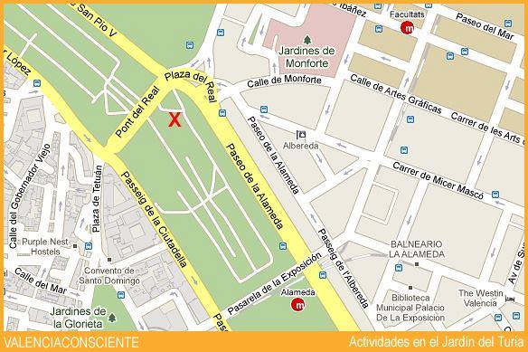 mapa Domingo 3 de Septiembre: Encuentros de Yoga de Valencia Consciente