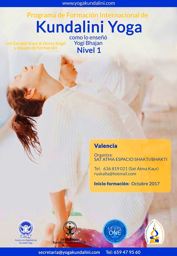 Formación Kundalini Yoga w Octubre 2017: Formación Kundalini Yoga según la tradición