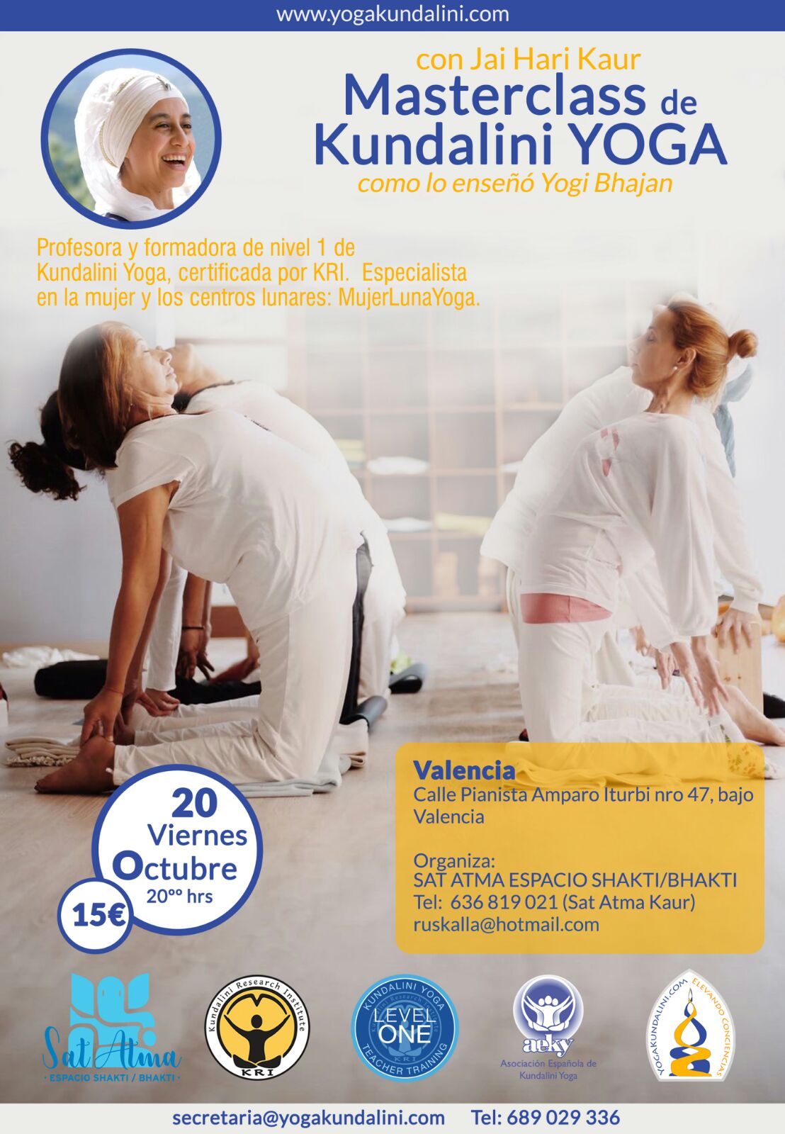 %name Masterclass Kundalini Yoga, viernes 20 de Octubre
