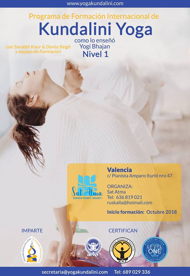 bhajan 27 10 2018 Formación Kundalini Yoga en Valencia, 27 y 28 de octubre